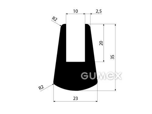 GUMMIPROFILE U-FORM - NBR